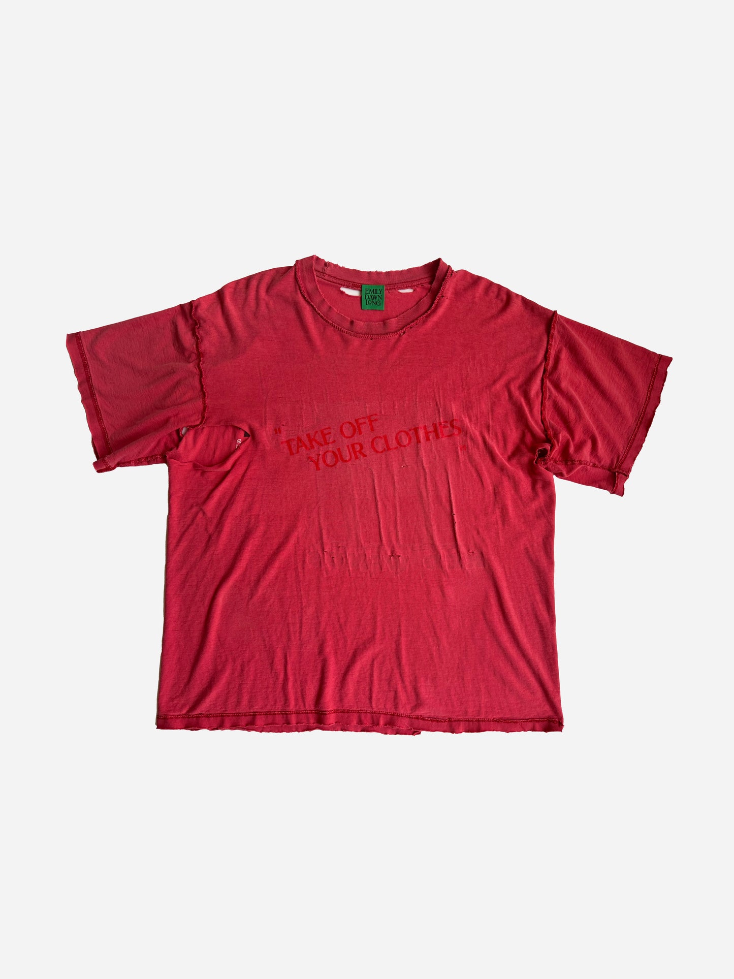 “TAKE OFF YOUR CLOTHES”  - RED_L_XL