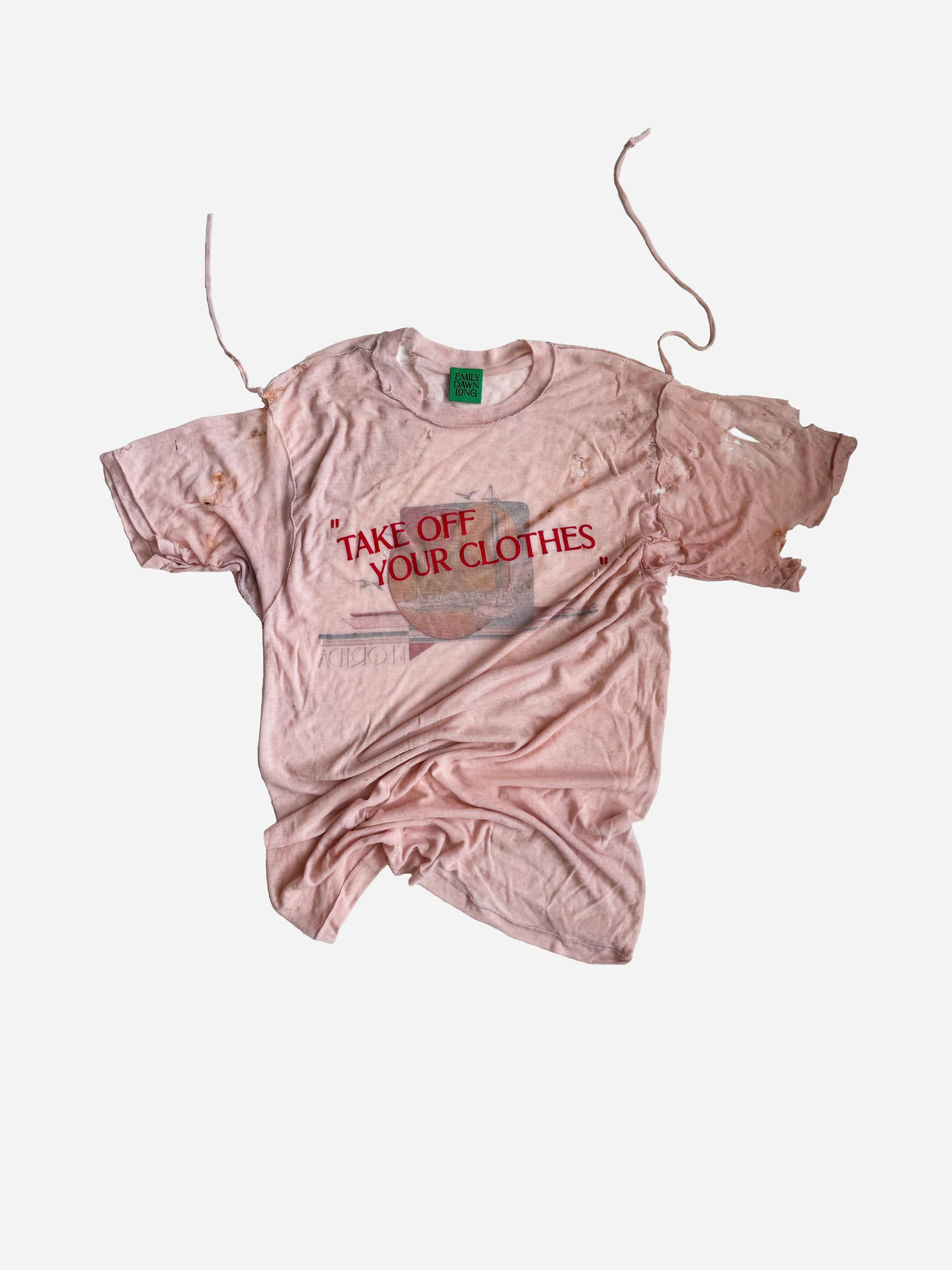 “TAKE OFF YOUR CLOTHES”  - THRASHED_PINK