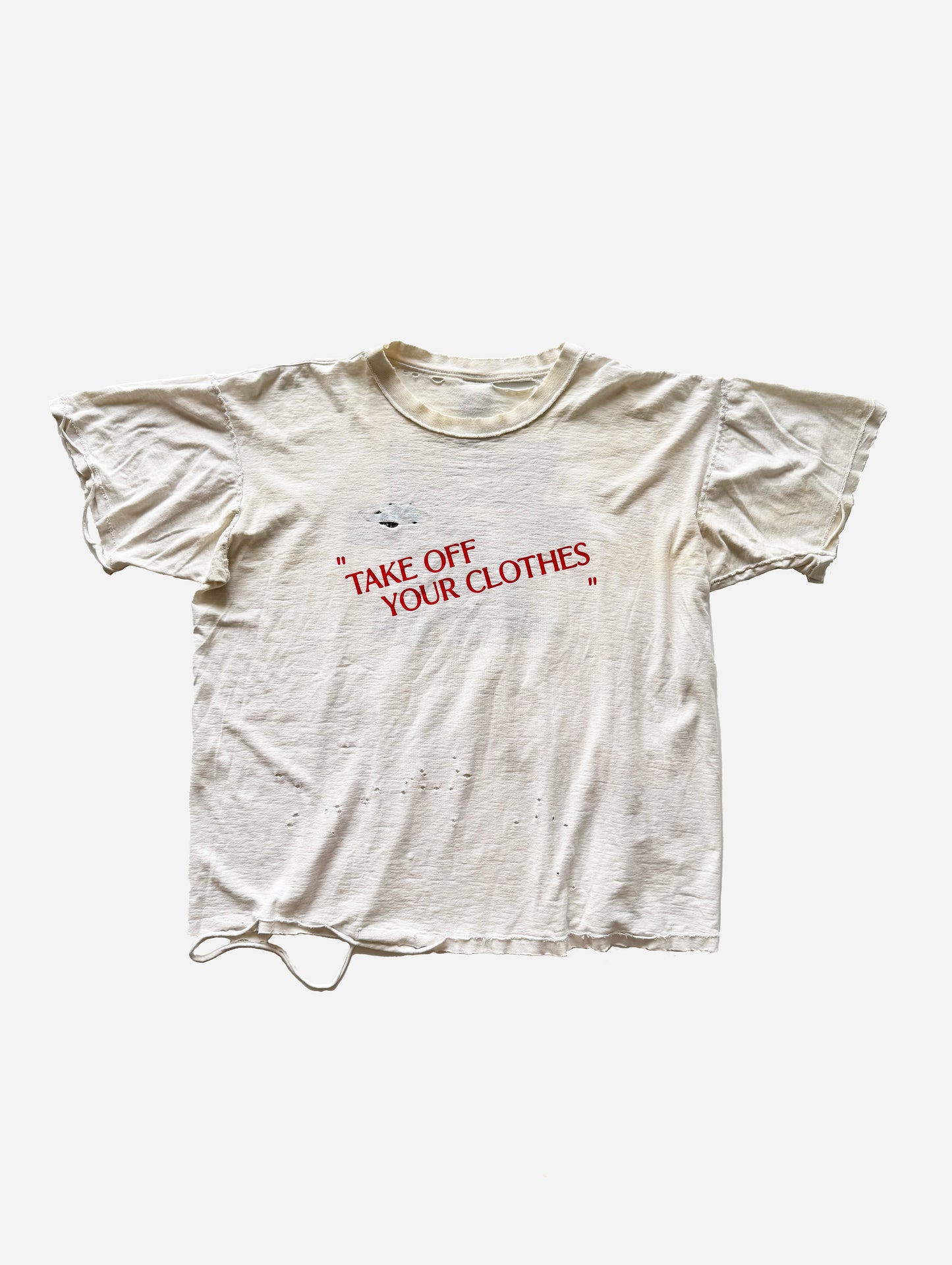 “TAKE OFF YOUR CLOTHES”  - WHT_L_XL