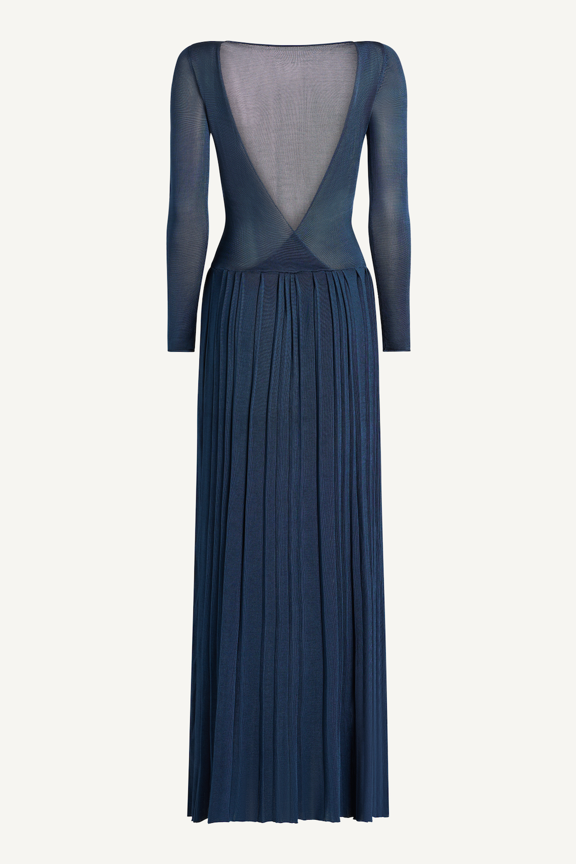 Kingsley Pleated Column Dress - True Navy