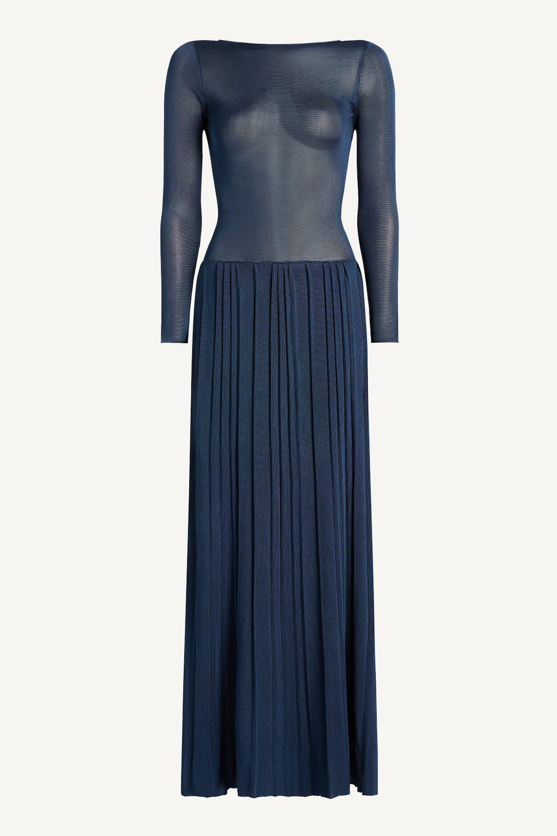 Kingsley Pleated Column Dress - True Navy