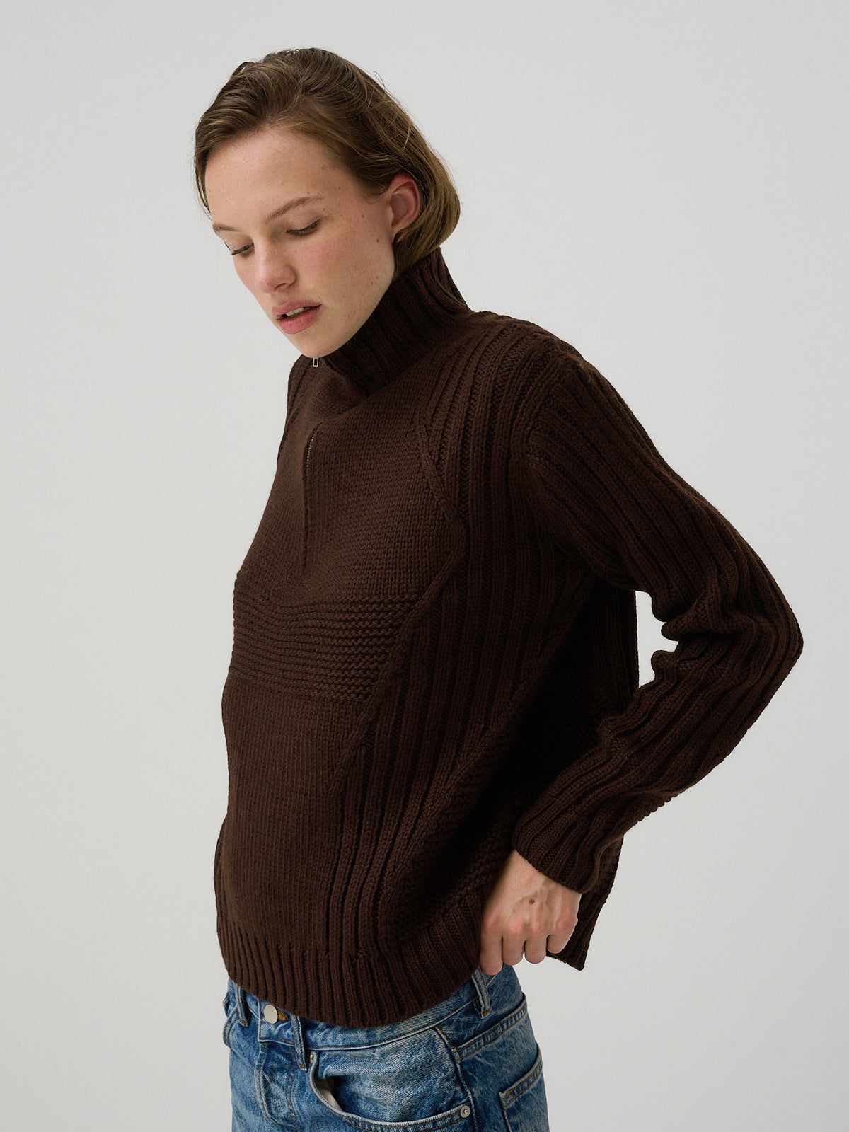 Mushroom - Womens - 3Knit Pullover